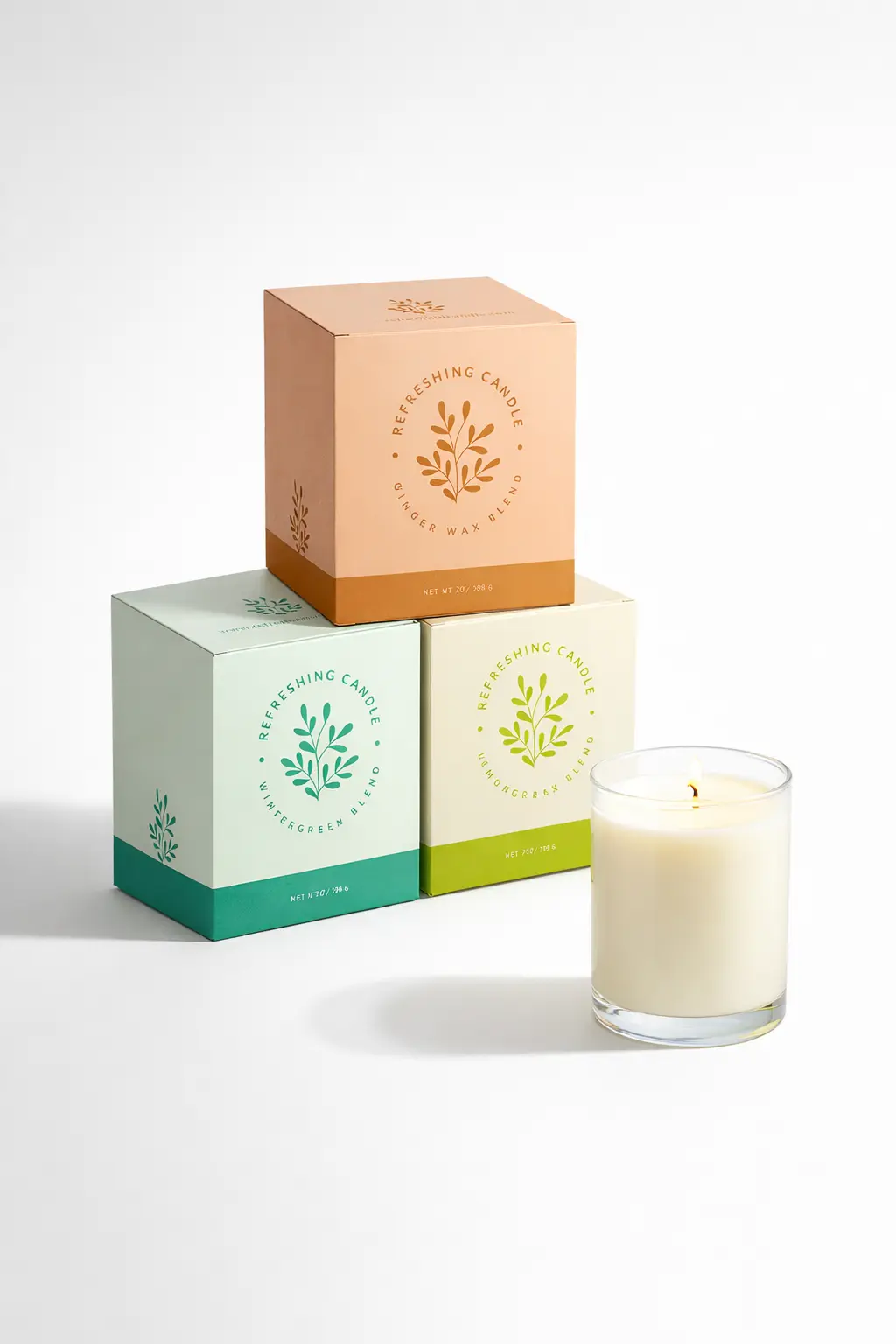 Custom candle boxes with branded design