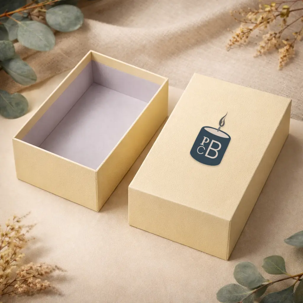Personalized candle gift packaging boxes made in Chicago