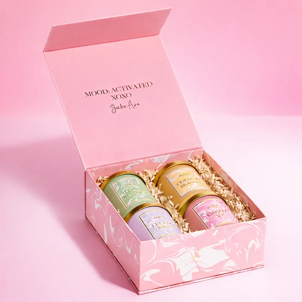 Premium candle jar packaging box with a clean finish