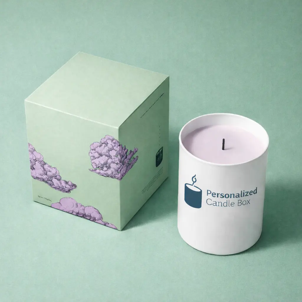 Printed candle jar boxes with custom full-color design
