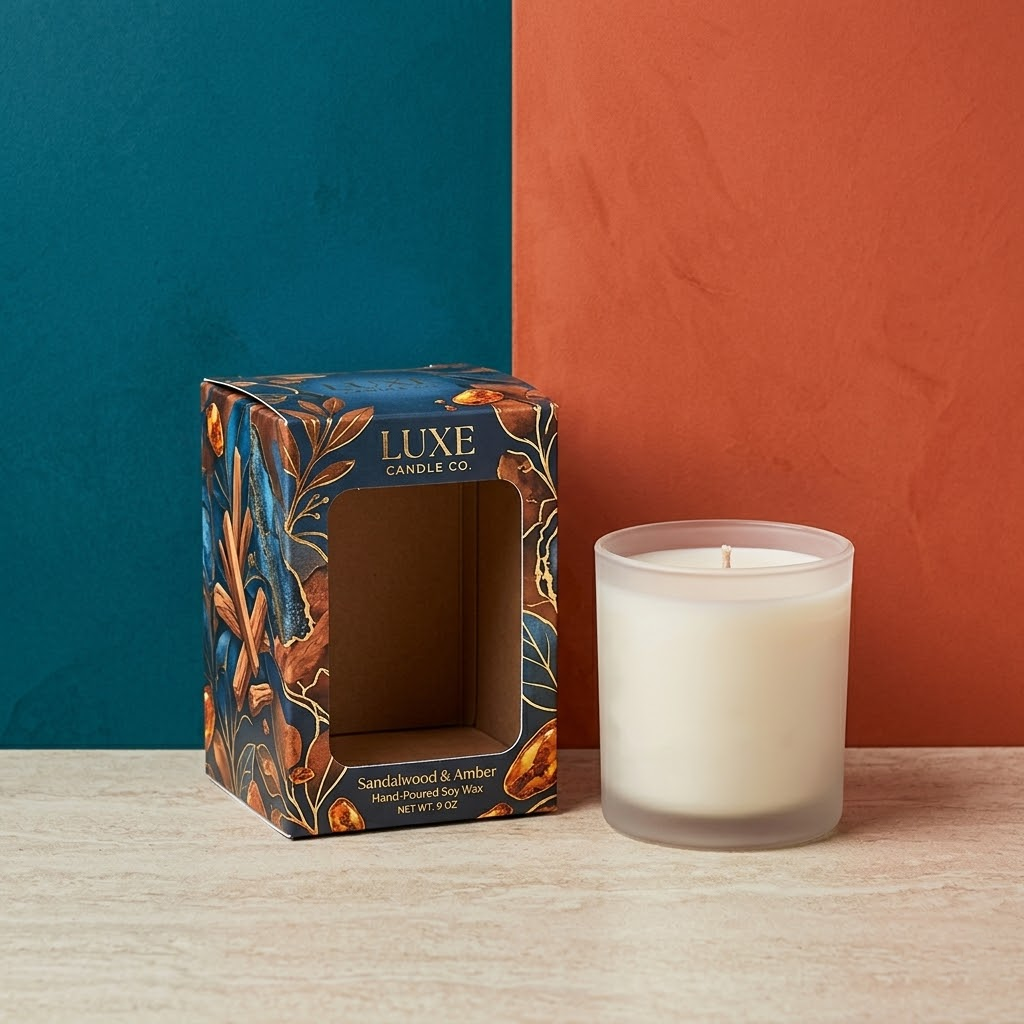 Candle packaging boxes wholesale with full-color printing