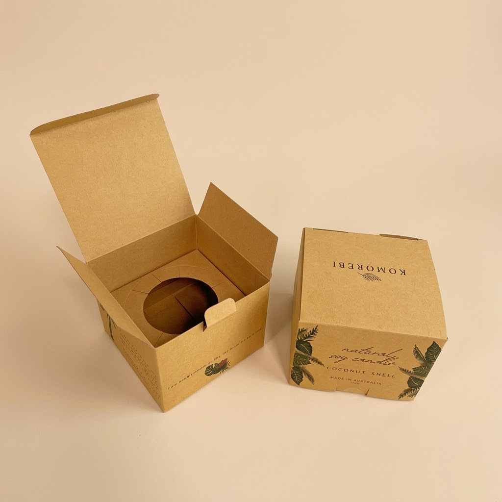 Candle packaging boxes with custom die-cut inserts for jar protection