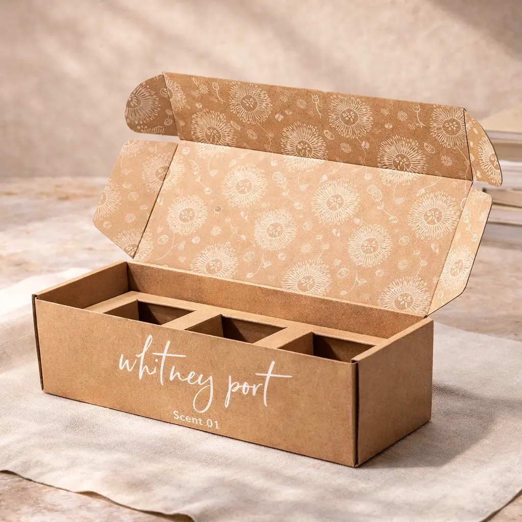 Sustainable candle mailer boxes available for wholesale orders