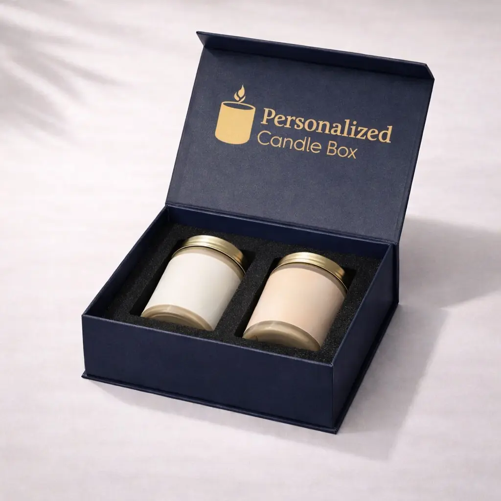 Magnetic closure candle gift box with premium finish
