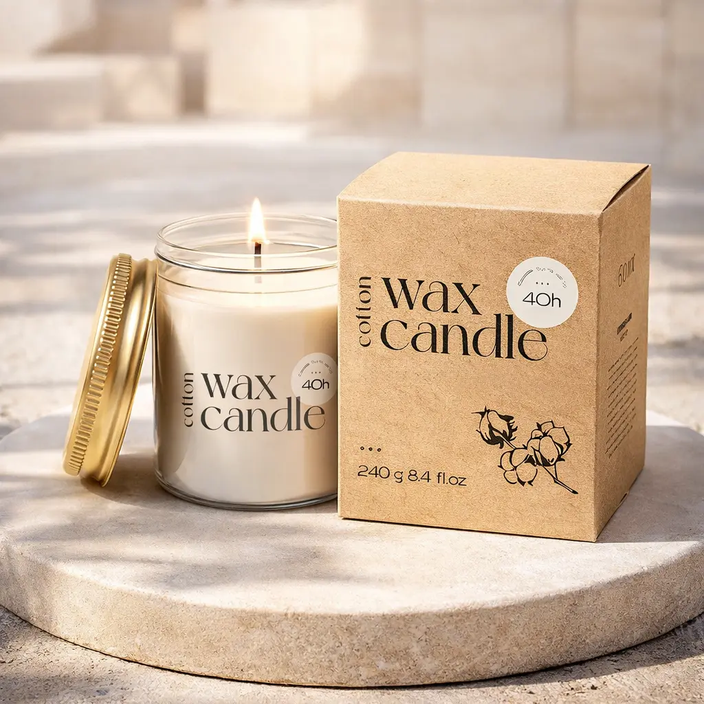 Bulk custom kraft candle boxes for wholesale orders