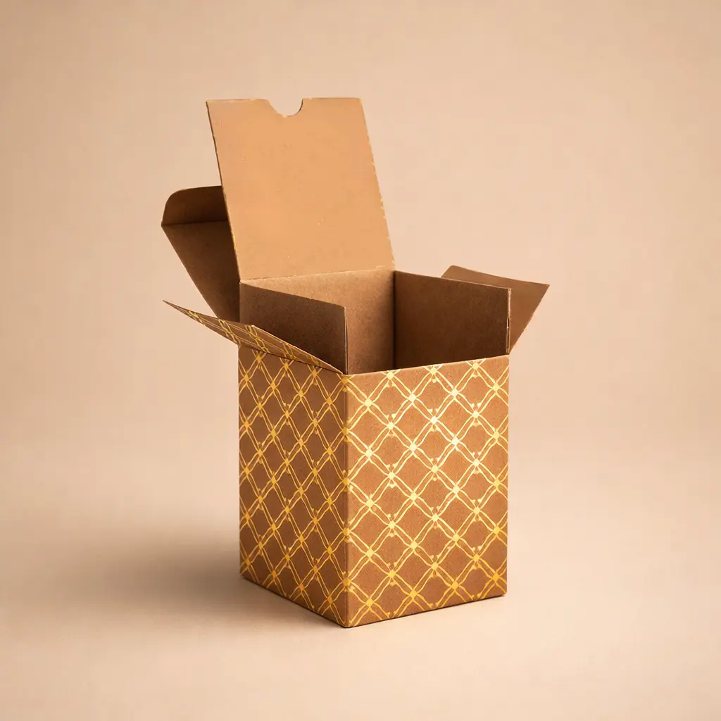 Kraft candle box with gold foil stamping