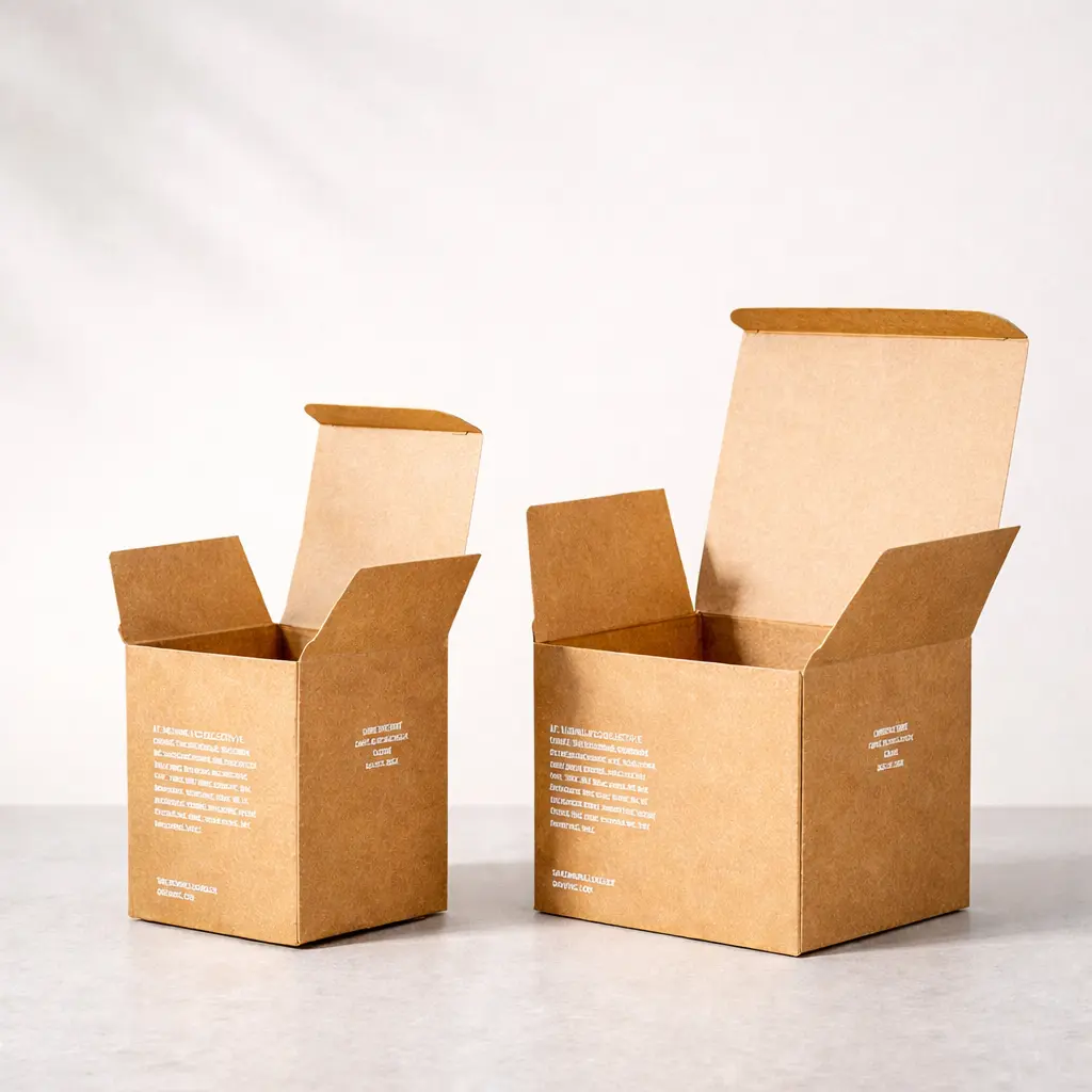 Printed kraft candle boxes with custom design
